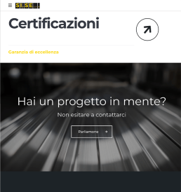 schermata della pagina Certificazioni del nuovo sito di SI.SE
