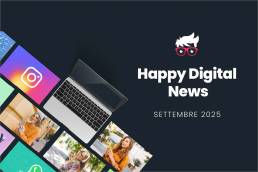 cover delle digital news su sfondo nero con anteprima immagini e la grafica di un portatile