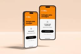 App Happy Delivery schermata dettaglio consegna su smartphone