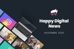 cover delle digital news su sfondo nero con anteprima immagini e la grafica di un portatile